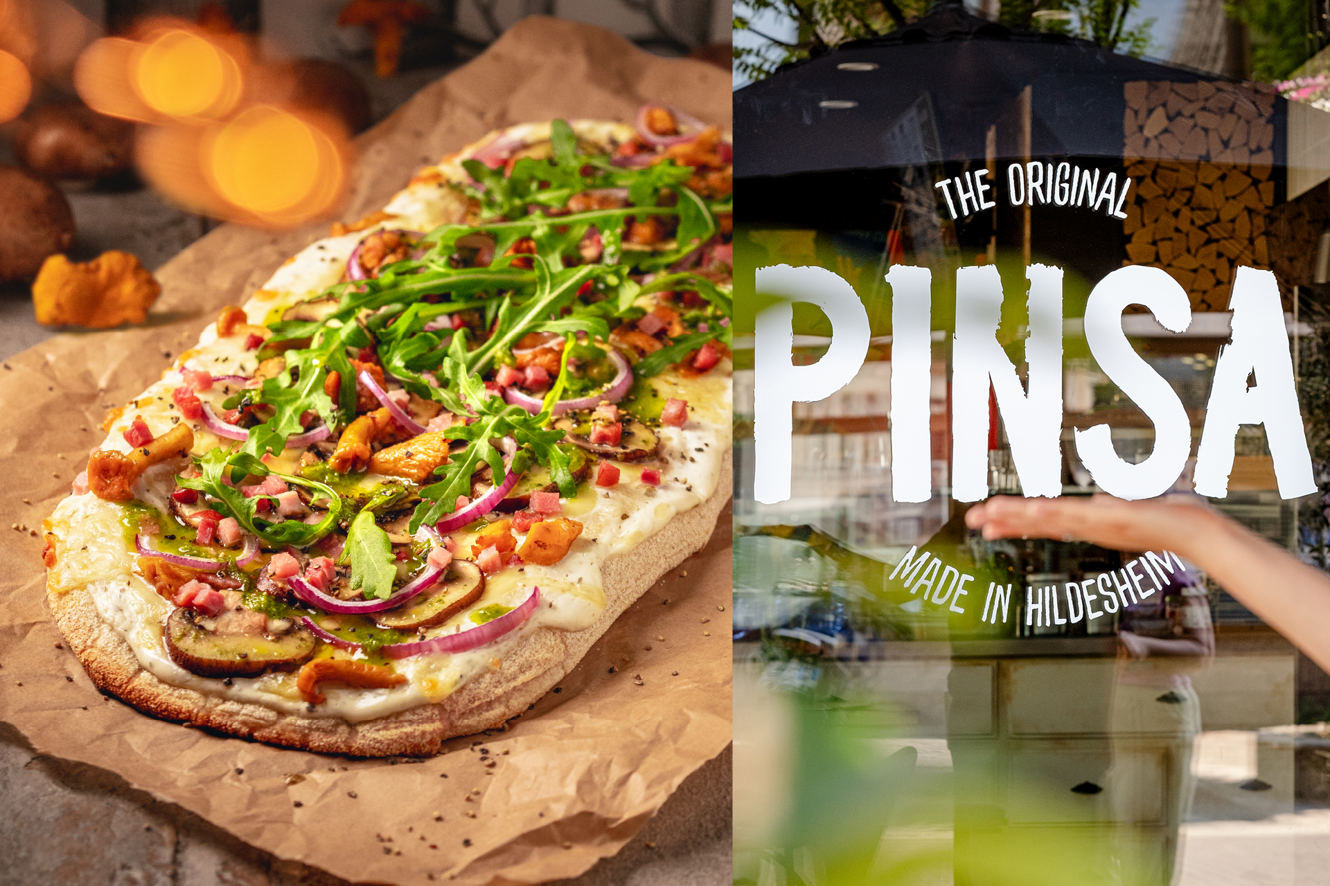 Hintergrund Pinsa Exclusive Edition Funghi